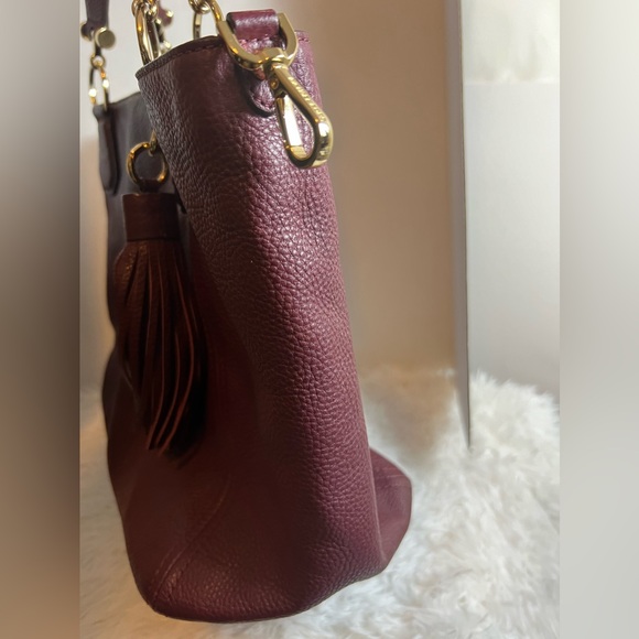 Michael Kors Merlot wine leather shoulder bag - Picture 6 of 16